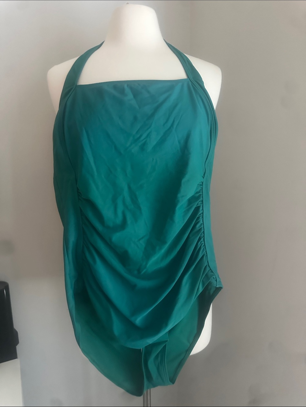 Teal Halter One-Piece Swimsuit